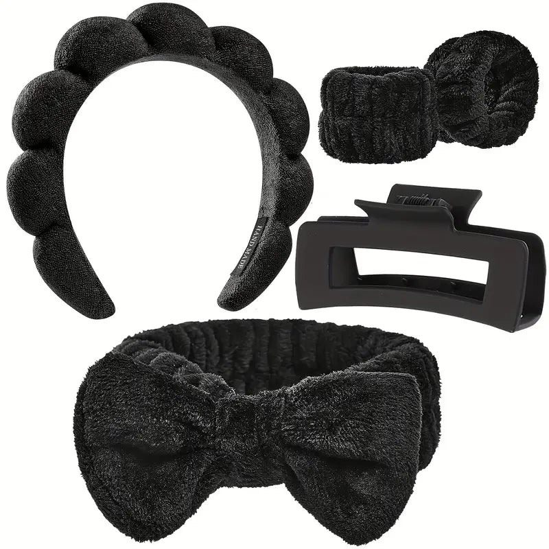 5pcs Spa Headband & Wristband Set