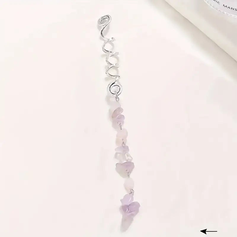 6pcs/set Natural Stone Hair Clip Combination