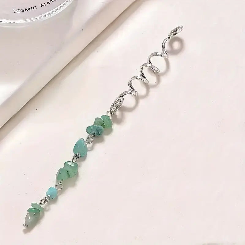 6pcs/set Natural Stone Hair Clip Combination
