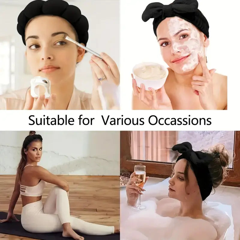 5pcs Spa Headband & Wristband Set