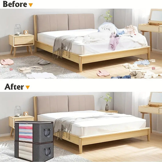 6-Pack Classic Style Under-Bed Storage Organizer Containers