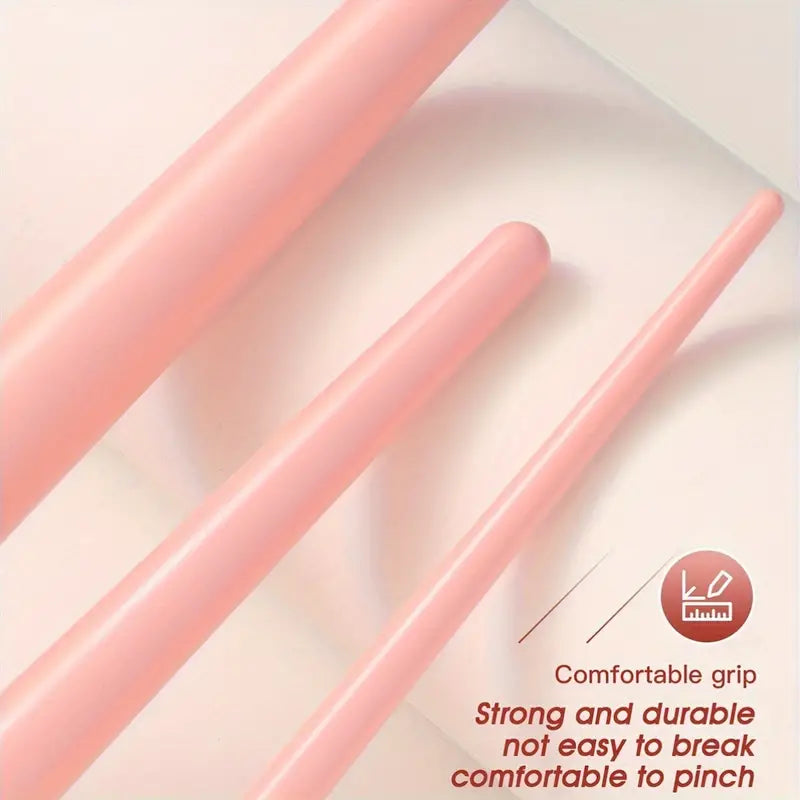 25-Piece Pink Makeup Brush Set with 6 Large