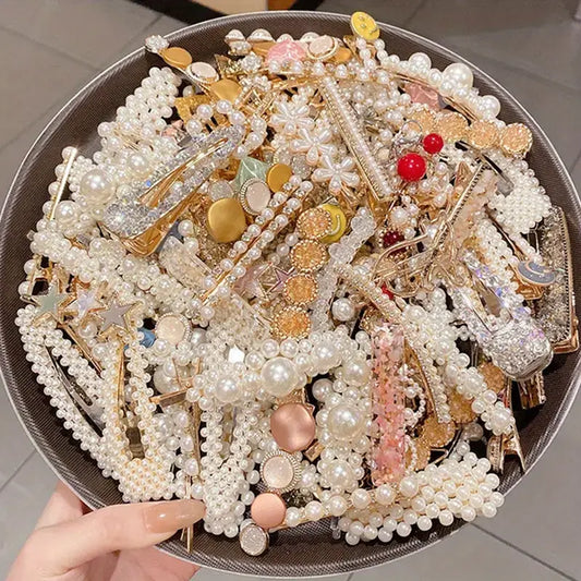 Sweet Style Pearl Hair Clips