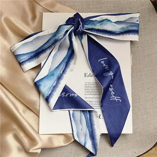 8pcs Silky Satin Ribbon Scarf Vintage